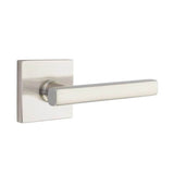 Emtek - Passage, Square Rosette, Freestone Lever, LH, US15 - Satin Nickel
