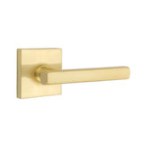 Emtek - Privacy, Square Rosette, Freestone Lever, RH, US4 - Satin Brass