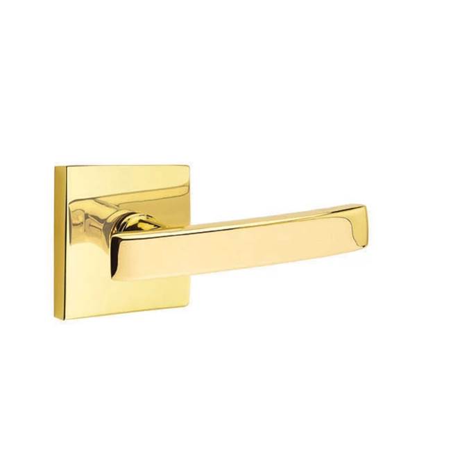 Emtek - Dummy, Square Rosette, Geneva Lever, US3NL - Unlacquered Brass