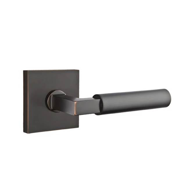 Emtek - Privacy, Square Rosette, Hercules Lever, RH, US10B - Oil Rubbed Bronze