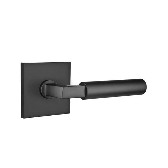 Emtek - Concealed, Privacy, Square Rosette, Hercules Lever, US19 - Flat Black