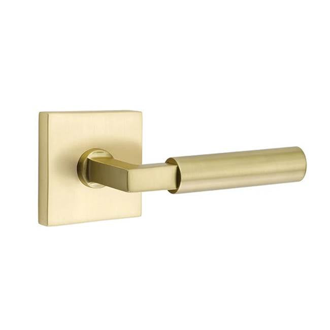 Emtek - Passage, Square Rosette, Hercules Lever, RH, US4 - Satin Brass