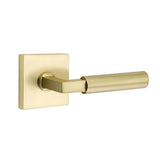 Emtek - Privacy, Square Rosette, Hercules Lever, LH, US4 - Satin Brass