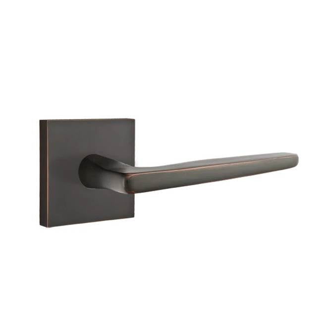 Emtek - Passage, Square Rosette, Hermes Lever, RH, US10B - Oil Rubbed Bronze