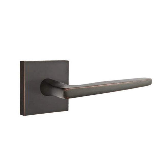Emtek - Privacy, Square Rosette, Hermes Lever, RH, US10B - Oil Rubbed Bronze
