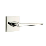 Emtek - Concealed, Passage, Square Rosette, Hermes Lever, US14 - Polished Nickel