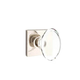 Emtek - Passage, Square Rosette, Hampton Crystal Knob, US14 - Polished Nickel
