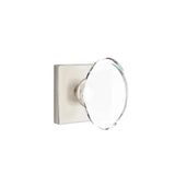 Emtek - Passage, Square Rosette, Hampton Crystal Knob, US15 - Satin Nickel