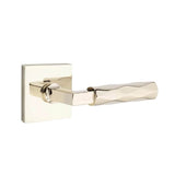 Emtek - Concealed Fastener, Privacy, Square Rosette US14, L-Square Stem US14, Tribeca Handle US14 - Polished Nickel