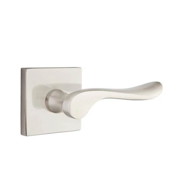 Emtek - Passage, Square Rosette, Luzern Lever, LH, US15 - Satin Nickel