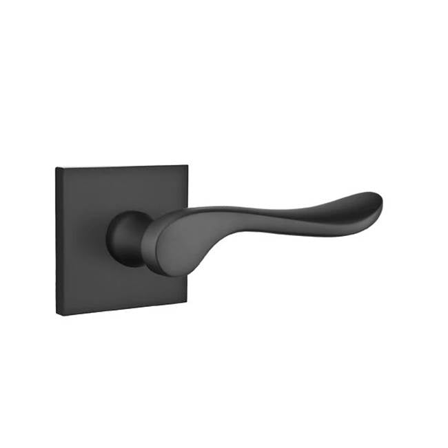 Emtek - Passage, Square Rosette, Luzern Lever, LH, US19 - Flat Black