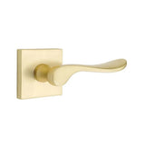 Emtek - Privacy, Square Rosette, Luzern Lever, RH, US4 - Satin Brass