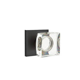 Emtek - Dummy, Square Rosette, Modern Square Crystal Knob, US19 - Flat Black