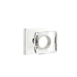 Emtek - Privacy, Square Rosette, Modern Square Crystal Knob, US26 - Polished Chrome