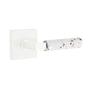 Emtek - Select Dummy, Square Rosette Matte White, L-Square Stem Matte White, Light Terrazzo Handle - Matte White