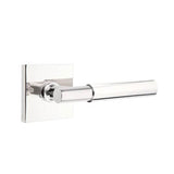 Emtek - Dummy, Square Rosette, Myles Lever, US26 - Polished Chrome