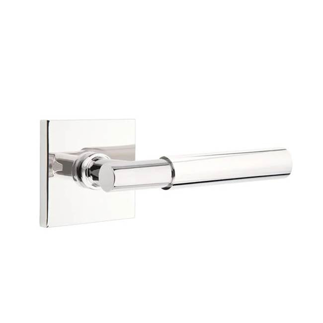 Emtek - Passage, Square Rosette, Myles Lever, RH, US26 - Polished Chrome