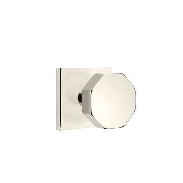 Emtek - Passage, Square Rosette, Octagon Knob, US14 - Polished Nickel