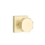 Emtek - Privacy, Square Rosette, Octagon Knob, US4 - Satin Brass