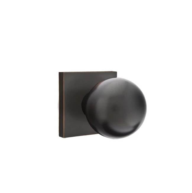 Emtek - Passage, Square Rosette, Orb Knob, US10B - Oil Rubbed Bronze