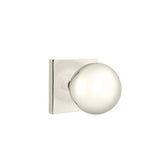 Emtek - Passage, Square Rosette, Orb Knob, US14 - Polished Nickel