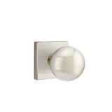 Emtek - Privacy, Square Rosette, Orb Knob, US15 - Satin Nickel