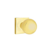 Emtek - Dummy, Square Rosette, Orb Knob, US3NL - Unlacquered Brass