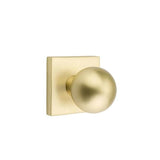 Emtek - Concealed, Passage, Square Rosette, Orb Knob, US4 - Satin Brass