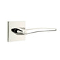Emtek - Concealed, Privacy, Square Rosette, Poseidon Lever, US14 - Polished Nickel