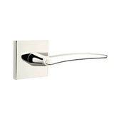 Emtek - Privacy, Square Rosette, Poseidon Lever, RH, US14 - Polished Nickel