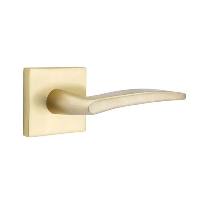 Emtek - Dummy, Square Rosette, Poseidon Lever, US4 - Satin Brass
