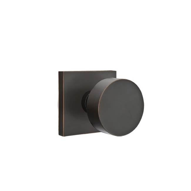 Emtek - Dummy, Square Rosette, Round Knob, US10B - Oil Rubbed Bronze