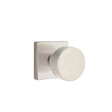 Emtek - Privacy, Square Rosette, Round Knob, US15 - Satin Nickel
