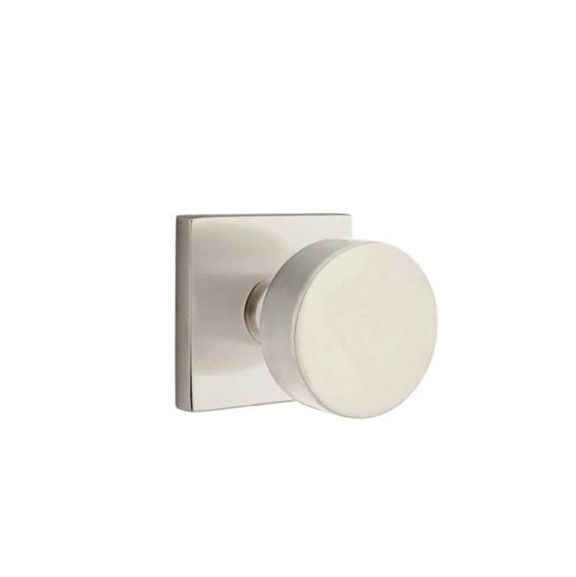 Emtek - Passage, Square Rosette, Round Knob, US15 - Satin Nickel