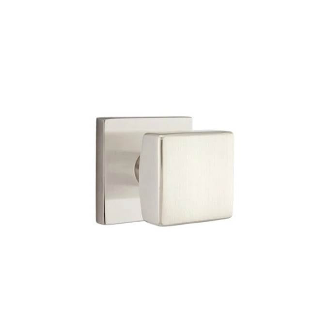Emtek - Passage, Square Rosette, Square Knob, US15 - Satin Nickel