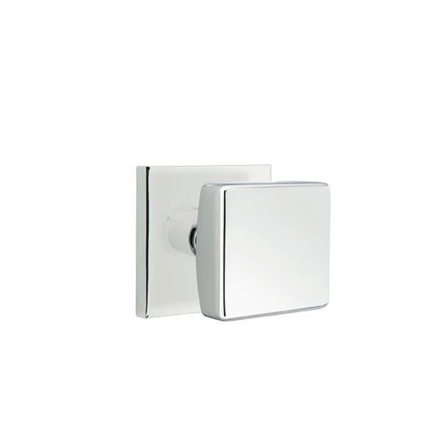Emtek - Passage, Square Rosette, Square Knob, US26 - Polished Chrome