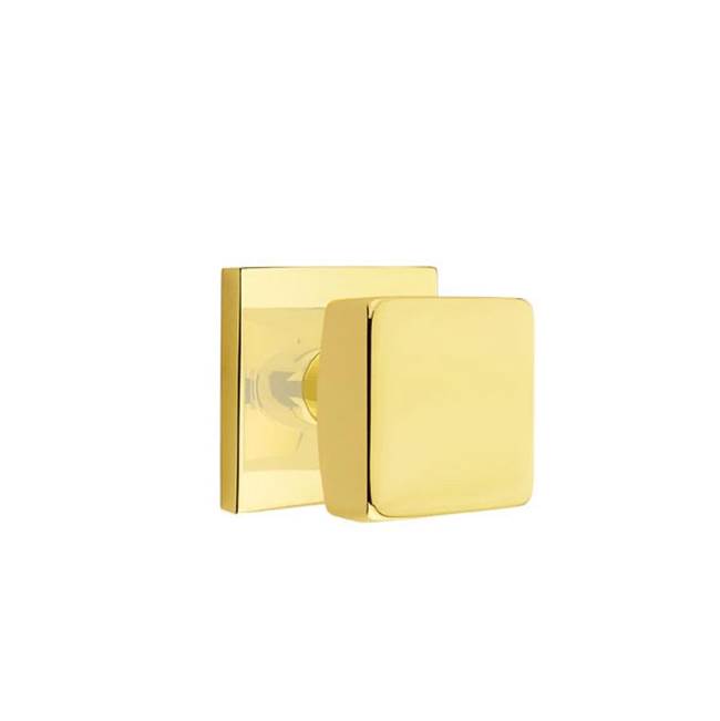 Emtek - Dummy, Square Rosette, Square Knob, US3NL - Unlacquered Brass
