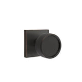 Emtek - Concealed Fastener Passage, Square Rosette US10B, Conical Stem US10B, Knurled Knob US10B - Oil Rubbed Bronze