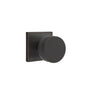 Emtek - Privacy, Square Rosette US10B, Conical Stem US10B, Straight Knurled Knob US10B - Oil Rubbed Bronze