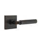 Emtek - Passage, Square Rosette US10B, R-Bar Stem US10B, Knurled Handle US10B LH - Oil Rubbed Bronze