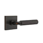 Emtek - Passage, Square Rosette US10B, R-Bar Stem US10B, Straight Knurled Handle US10B RH - Oil Rubbed Bronze