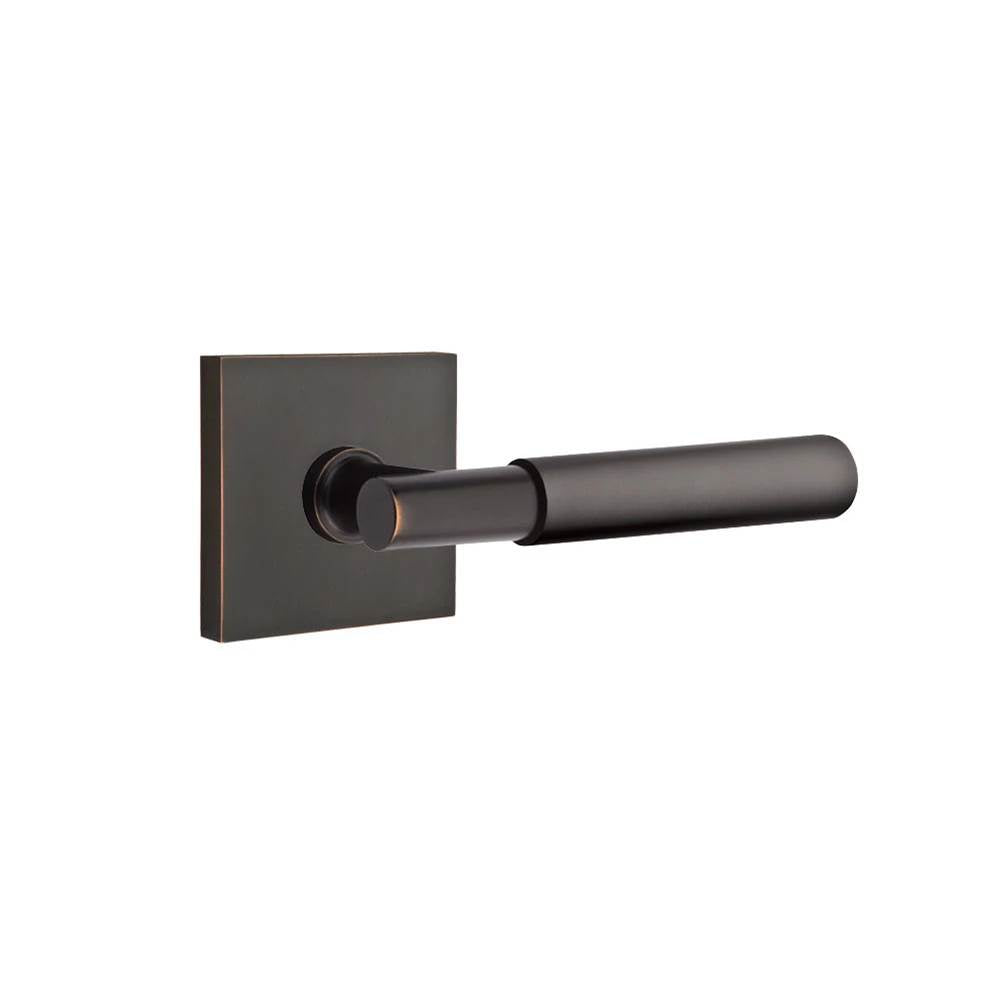 Emtek - Select Privacy, Square Rosette US10B, T-Bar Stem US10B, Smooth Handle US10B RH - Oil Rubbed Bronze