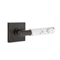 Emtek - Select Passage, Square Rosette US10B, T-Bar Stem US10B, Light Terrazzo Handle, RH - Oil Rubbed Bronze