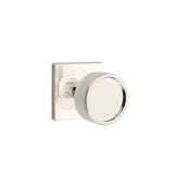 Emtek - Concealed Fastener Passage, Square Rosette US14, Conical Stem US14, Knurled Knob US14 - Polished Nickel