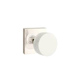 Emtek - Dummy, Square Rosette US14, Conical Stem US14, Straight Knurled Knob US14 - Polished Nickel