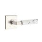 Emtek - Select Passage, Square Rosette US14, L-Square Stem US14, Light Terrazzo Handle, LH - Polished Nickel