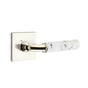 Emtek - Select Dummy, Square Rosette US14, R-Bar Stem US14, Light Terrazzo Handle - Polished Nickel