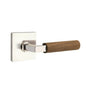 Emtek - Concealed Fastener, Select Privacy, Square Rosette US14, L-Square Stem US14, Dark Walnut Handle - Polished Nickel
