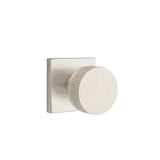 Emtek - Concealed Fastener Passage, Square Rosette US15, Conical Stem US15, Straight Knurled Knob US15 - Satin Nickel