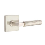 Emtek - Concealed Fastener, Passage, Square Rosette US15, L-Square Stem US15, Tribeca Handle US15 - Satin Nickel